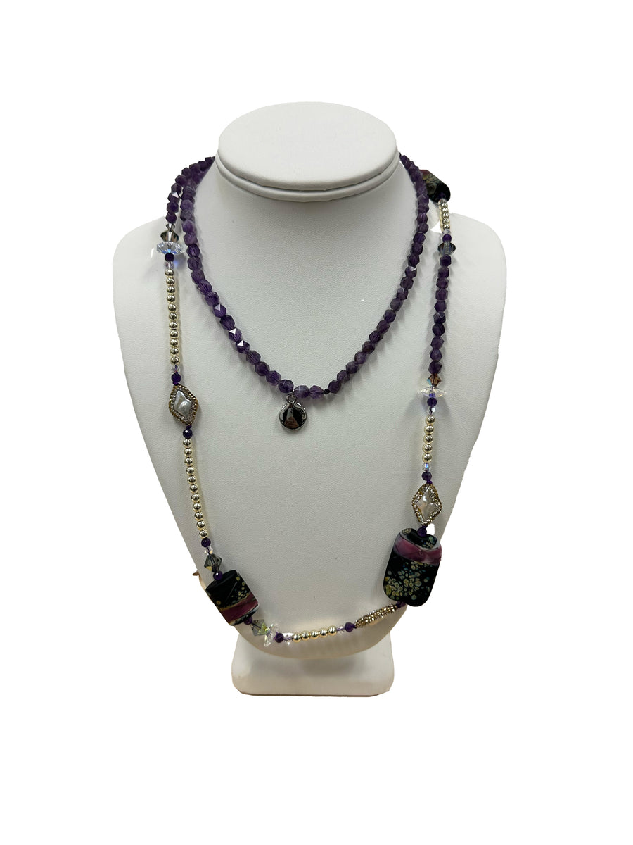 40' Amethyst Freshwater Pearl Necklace