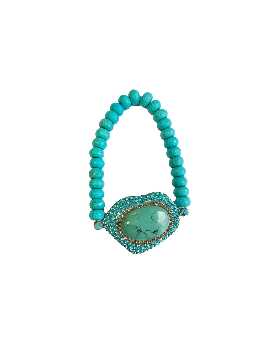 Turquoise Druzy Frame Bracelet