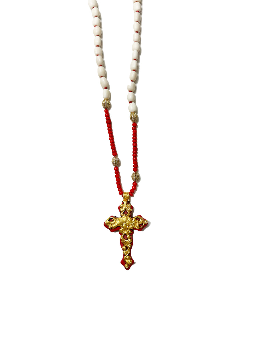 Accent Resin Cross Necklace