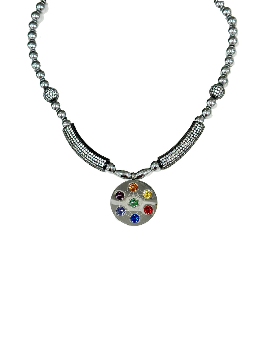 Mag Silver CZ LG Silver Highest Angel Necklace