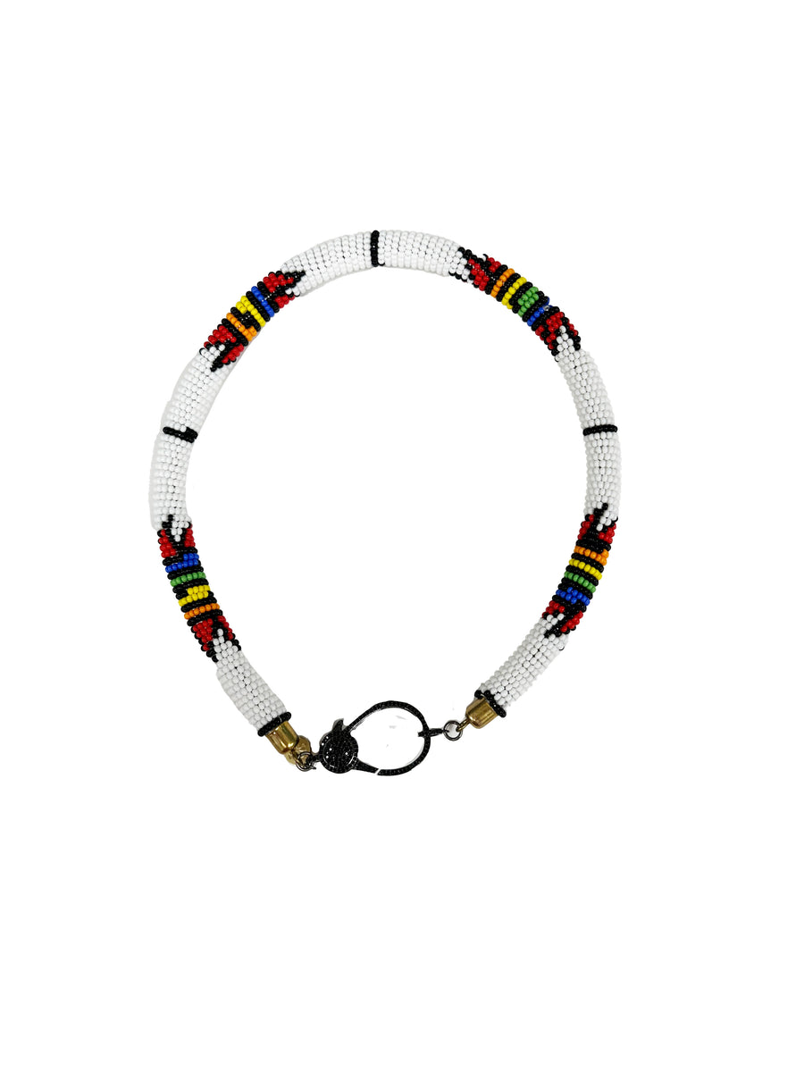 Tribal Choker - White