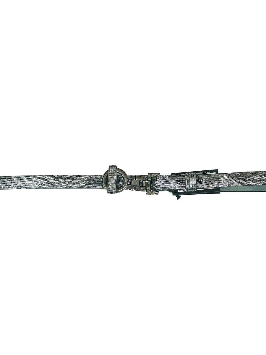 Silver Teyus Leather Belt