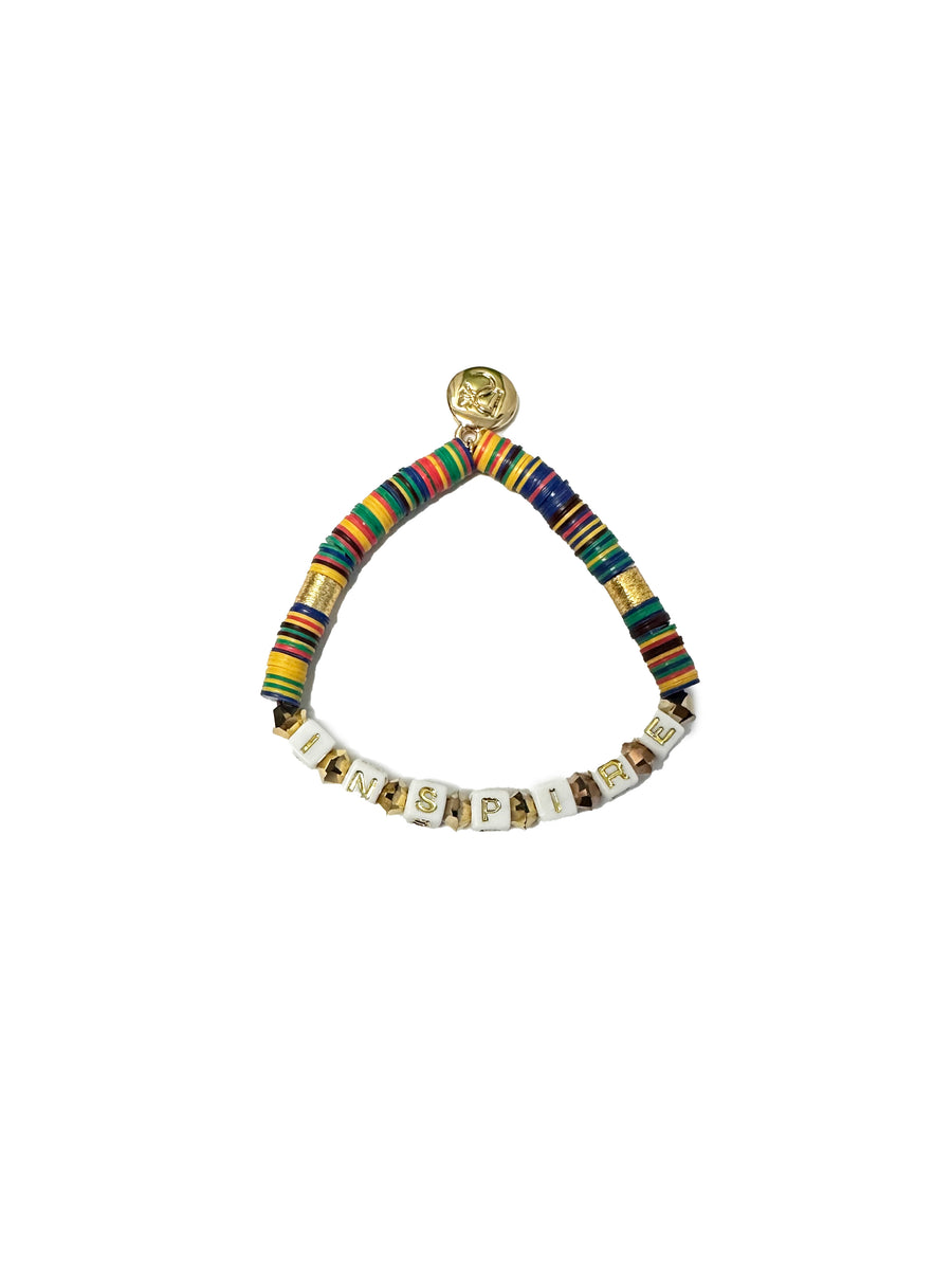 Inspire African Vinyl Bead Bracelet