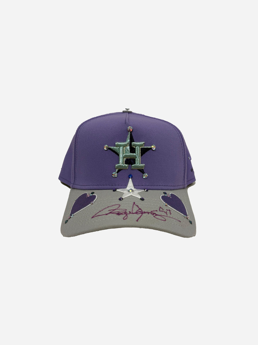 Purple Heart Astros Bling Cap