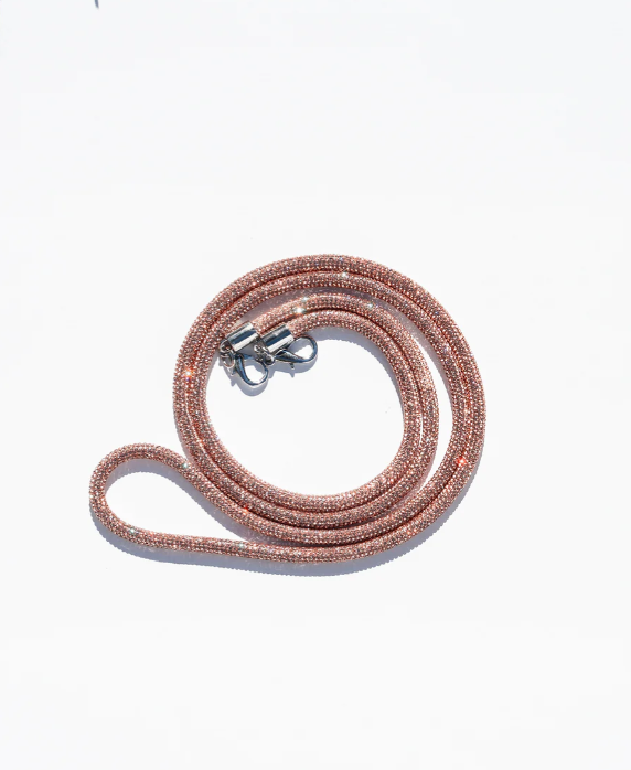 Rocknot Rhinestone Phone Lanyard - Rose Gold
