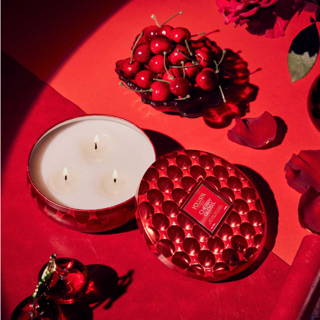 Voluspa Cherry Gloss 3W Tin Candle