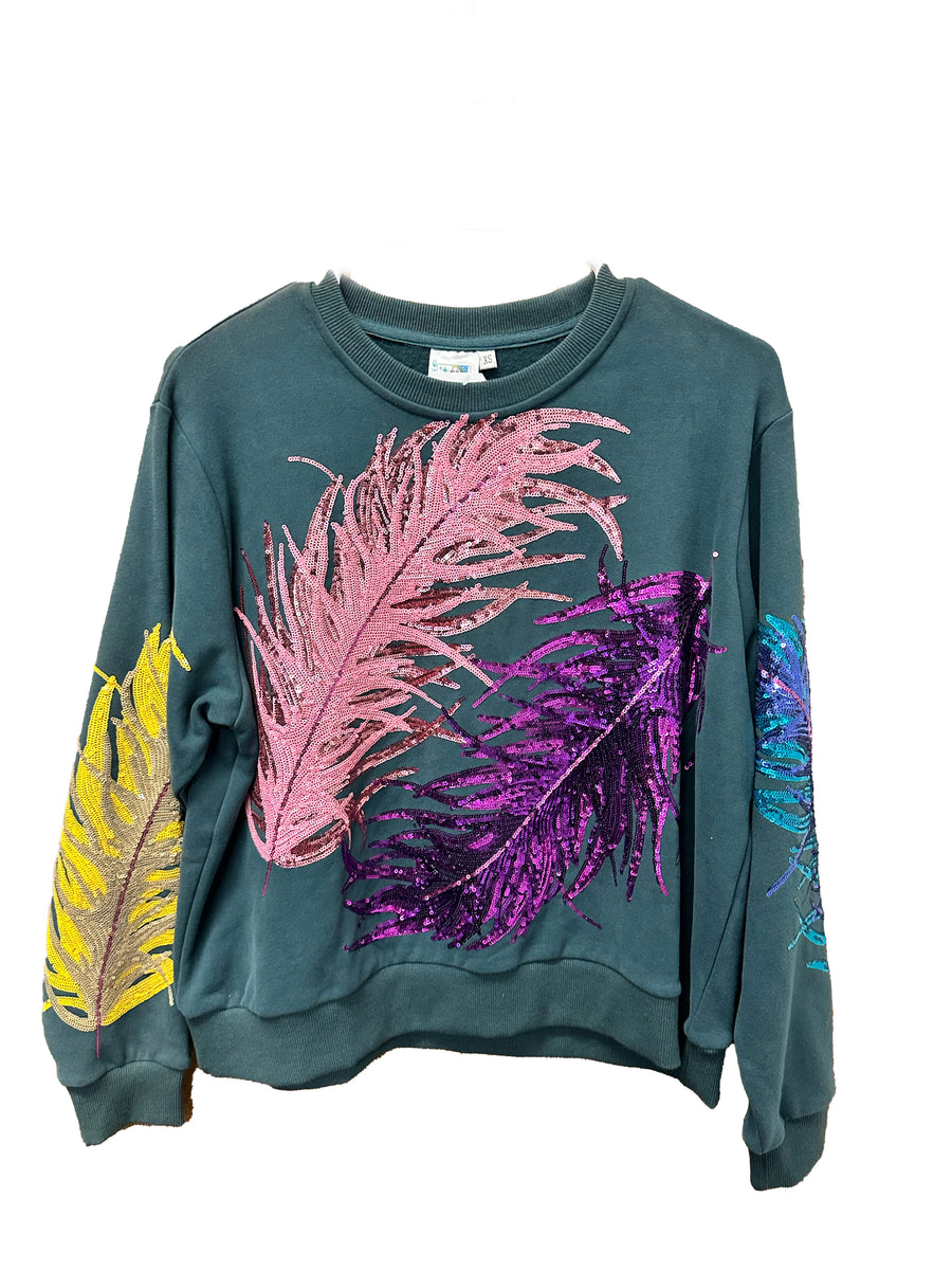 Queen of Sparkles Leaf Sweatshirt