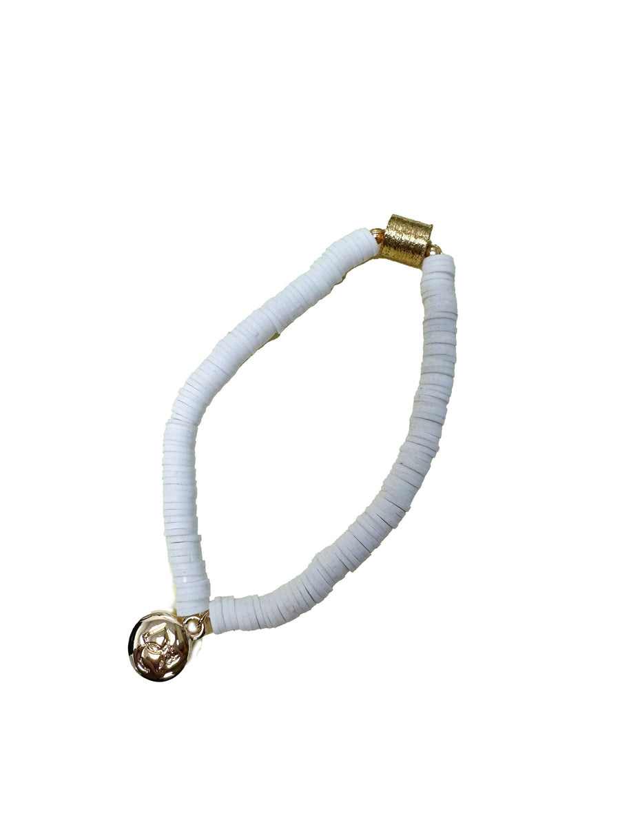 White African Vinyl Bead Bracelet