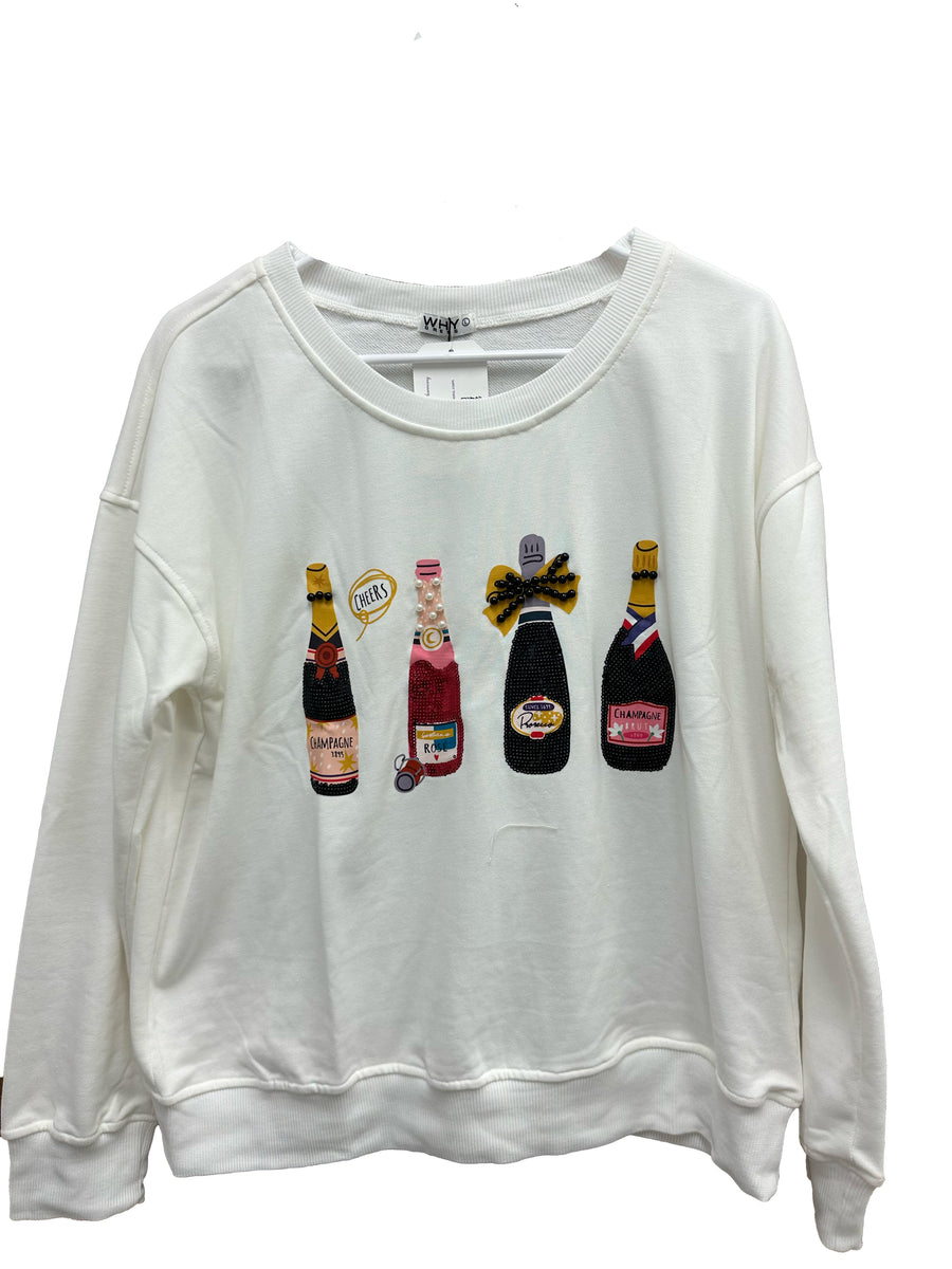 WHY Dress White Sweatshirt