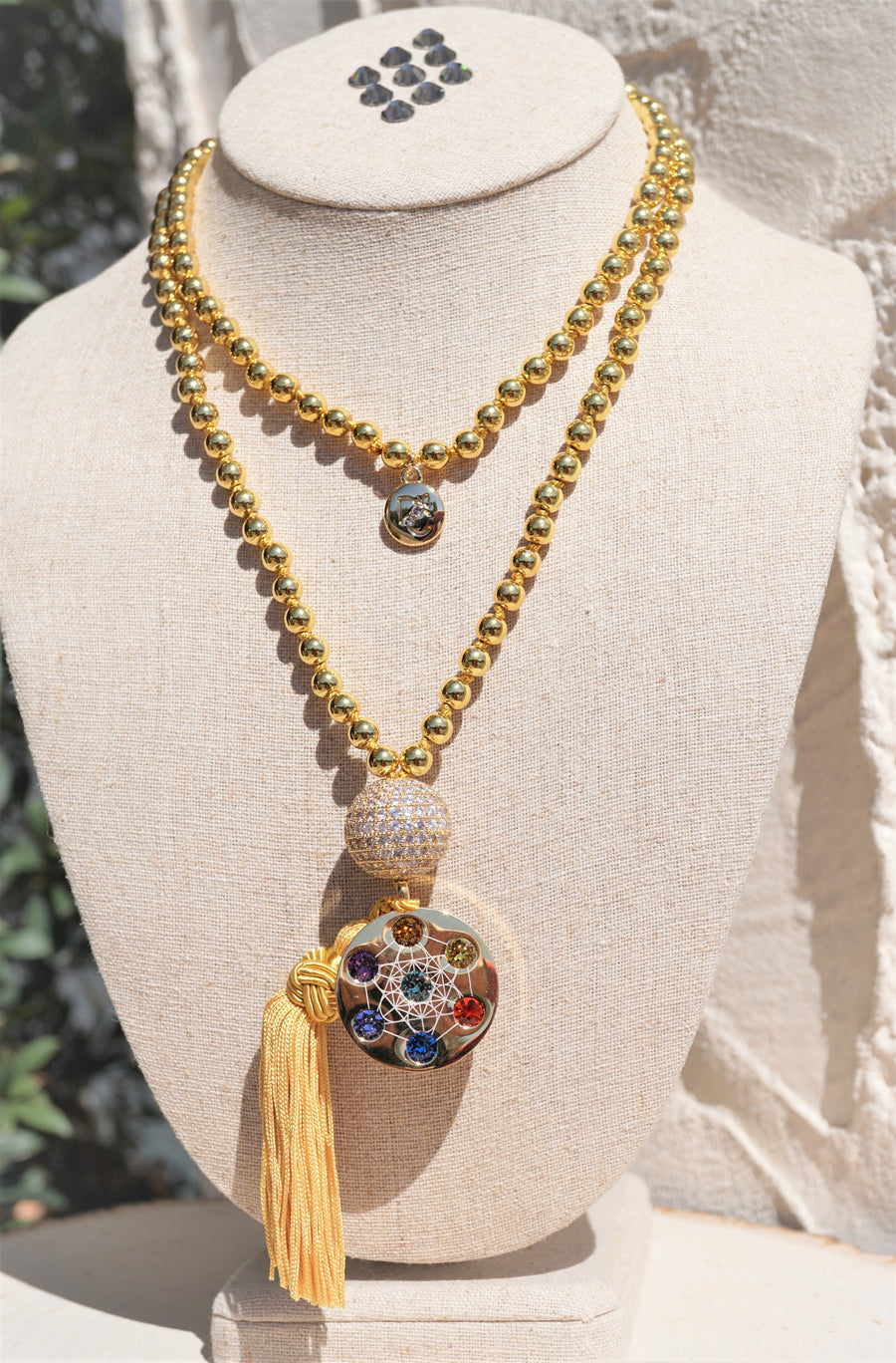 Metatron Dipped Bead Necklaces