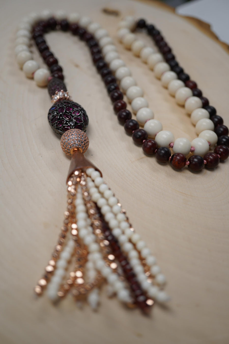 Duality Bone & Rosewood Necklace