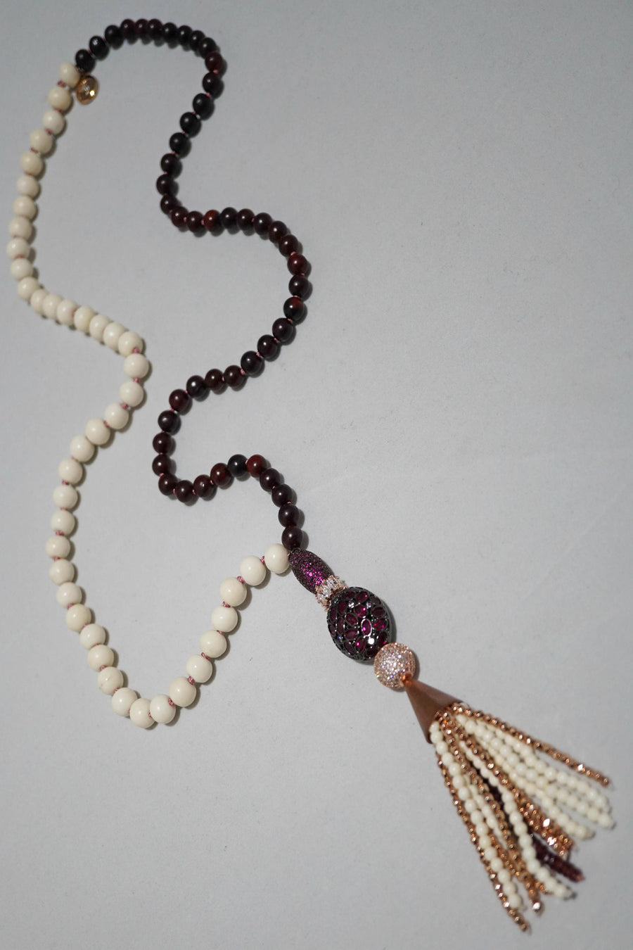 Duality Bone & Rosewood Necklace