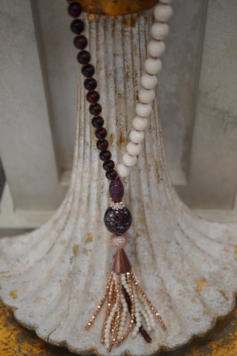 Duality Bone & Rosewood Necklace