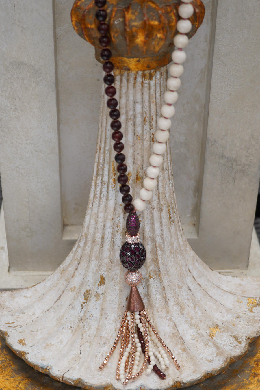 Duality Bone & Rosewood Necklace
