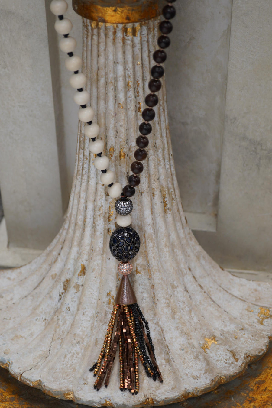 Duality Wood & Bone Necklace