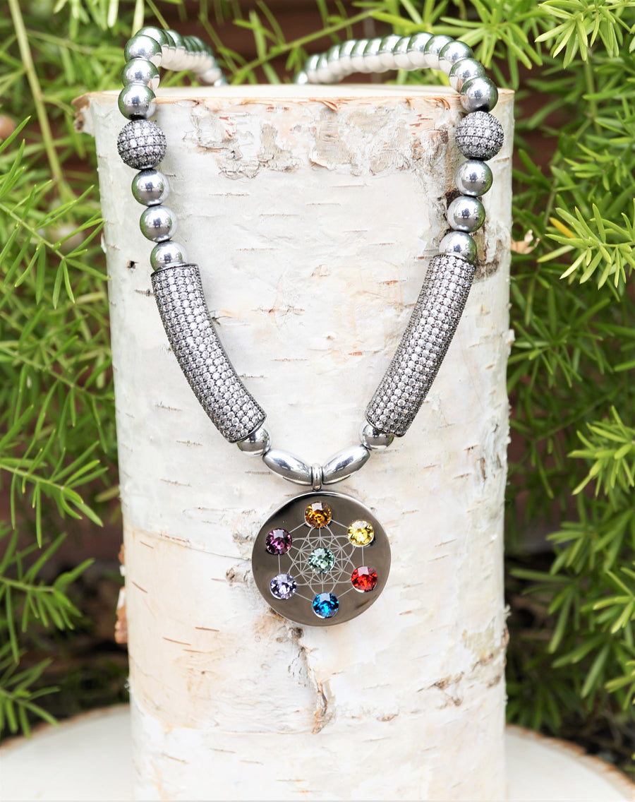 Metatron Magnetic Silver Necklace