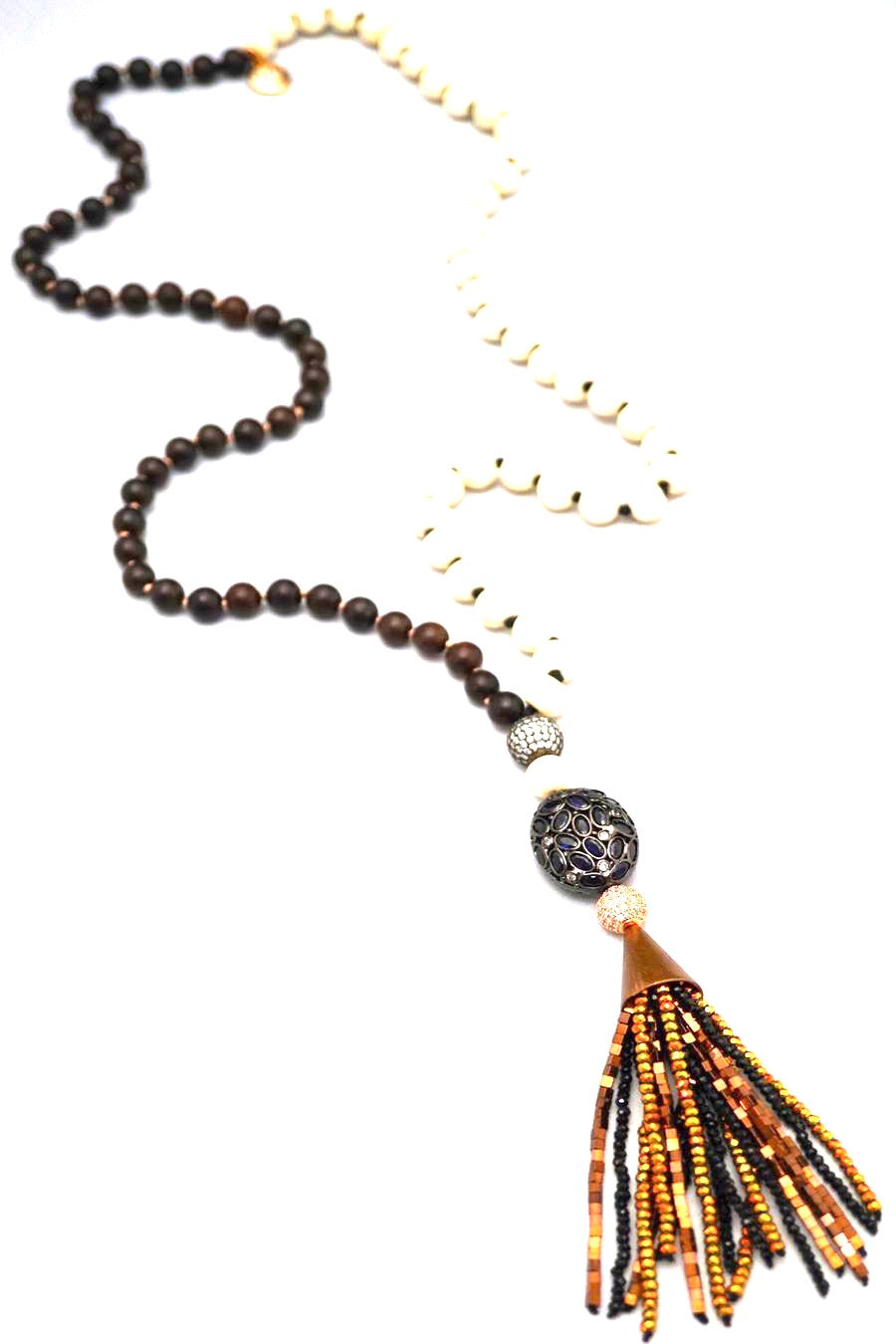 Duality Wood & Bone Necklace