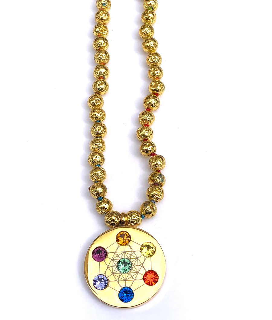 Metatron Gold Lava Necklace