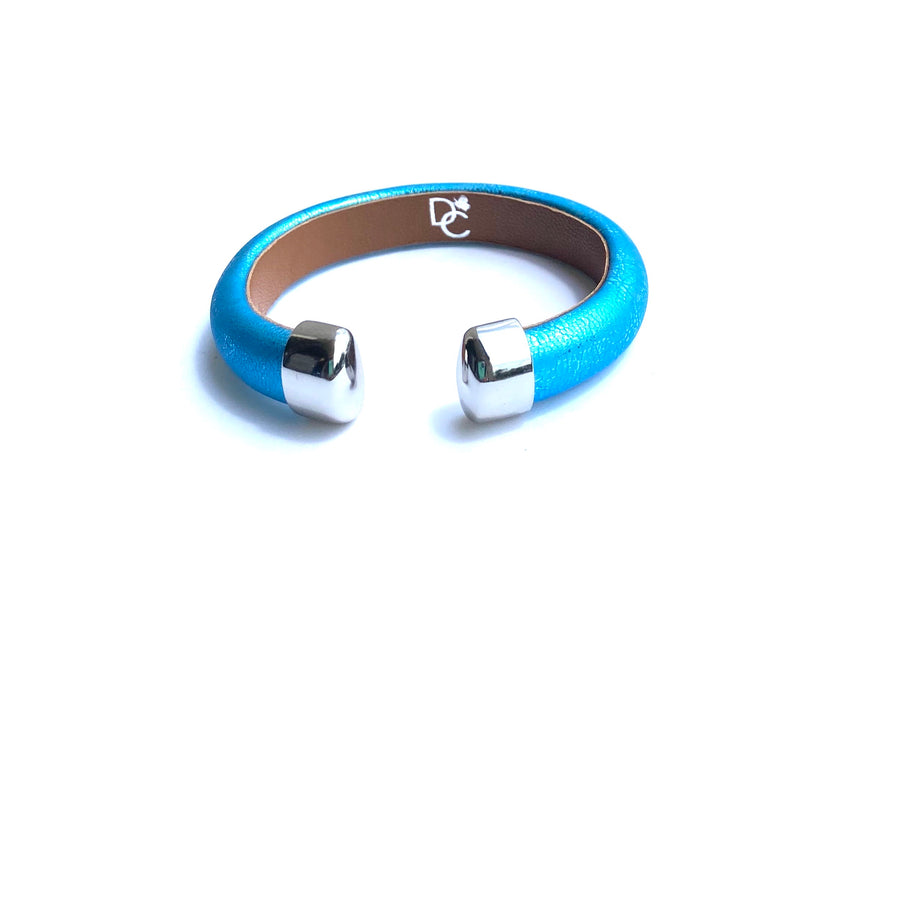 Single Cuff Bracelet without Stones- Aqua