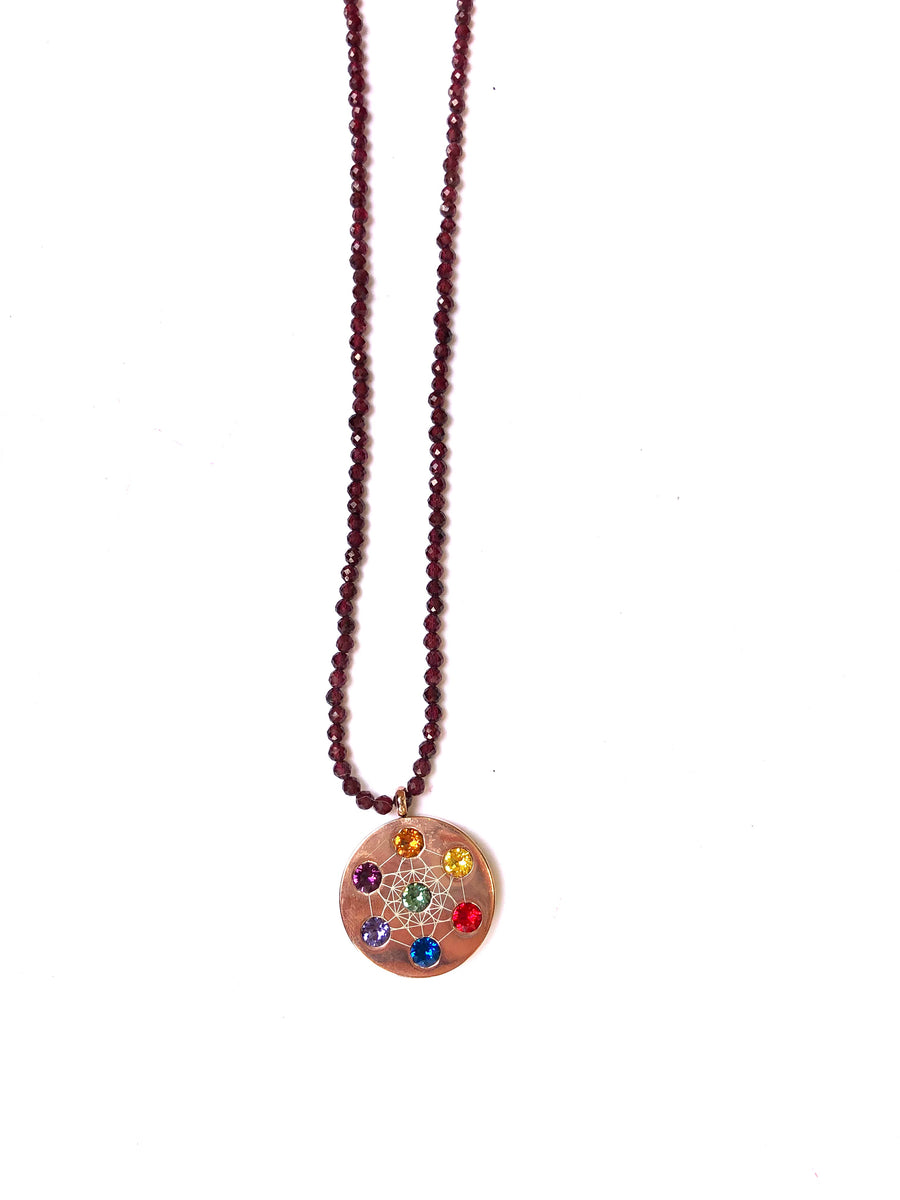 Large Beaded Metatron Necklace