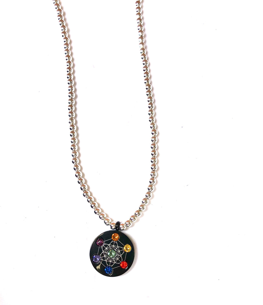 Small Beaded Metatron Necklace