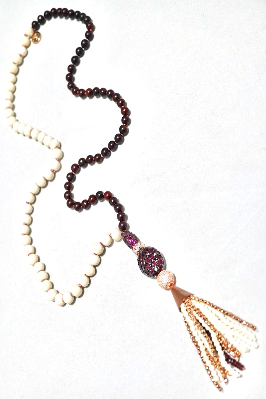Duality Bone & Rosewood Necklace