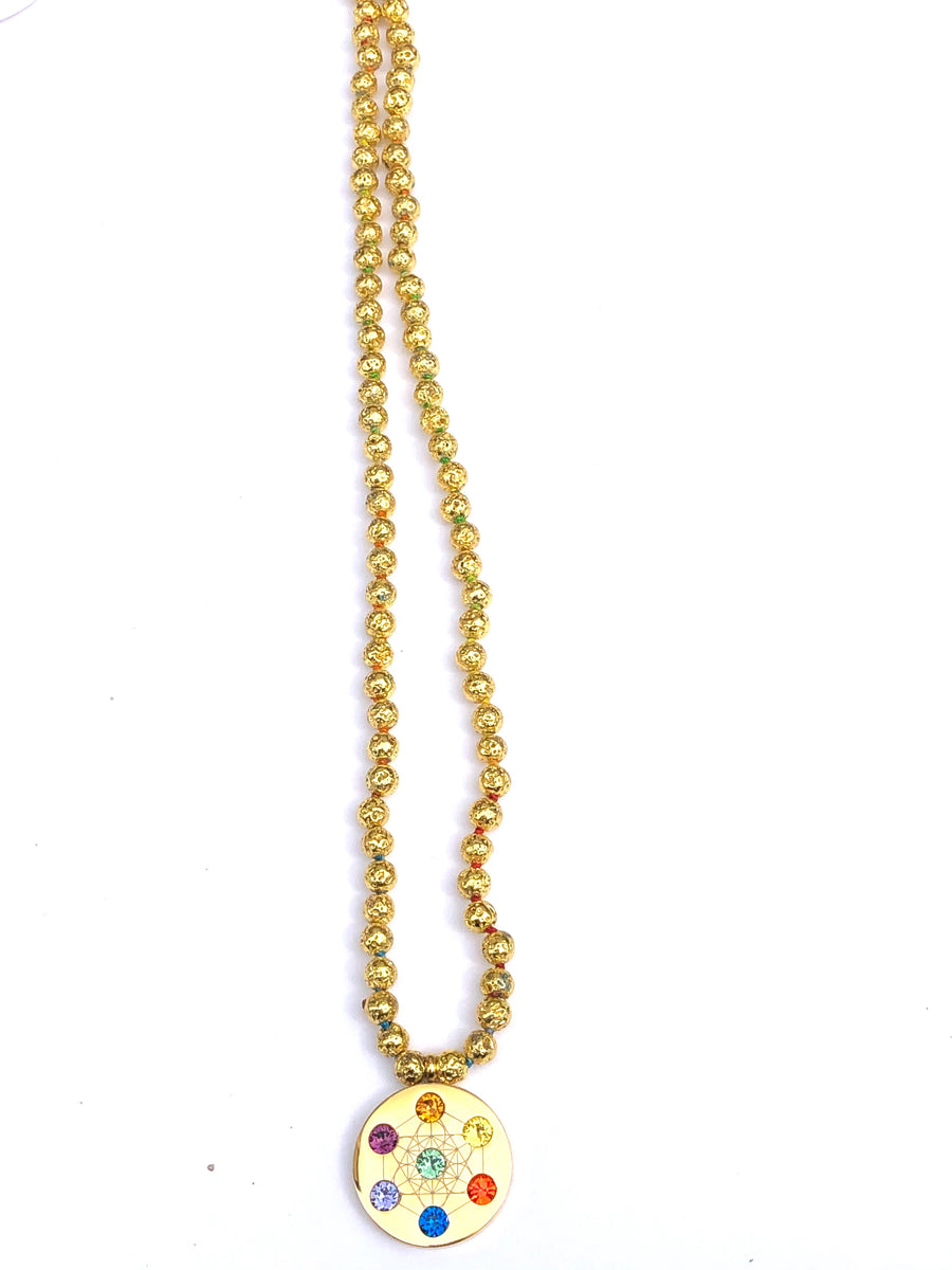 Metatron Gold Lava Necklace
