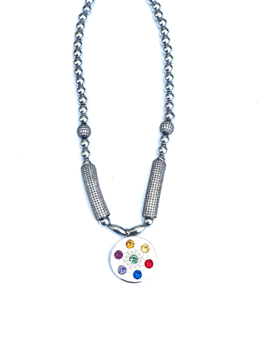 Metatron Magnetic Silver Necklace