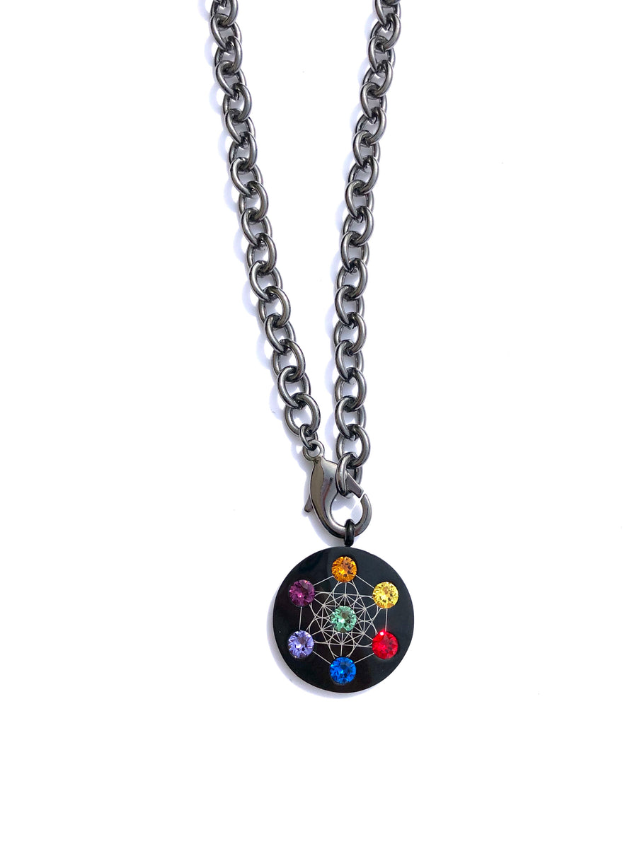Highest Angel Necklace Chain- Black