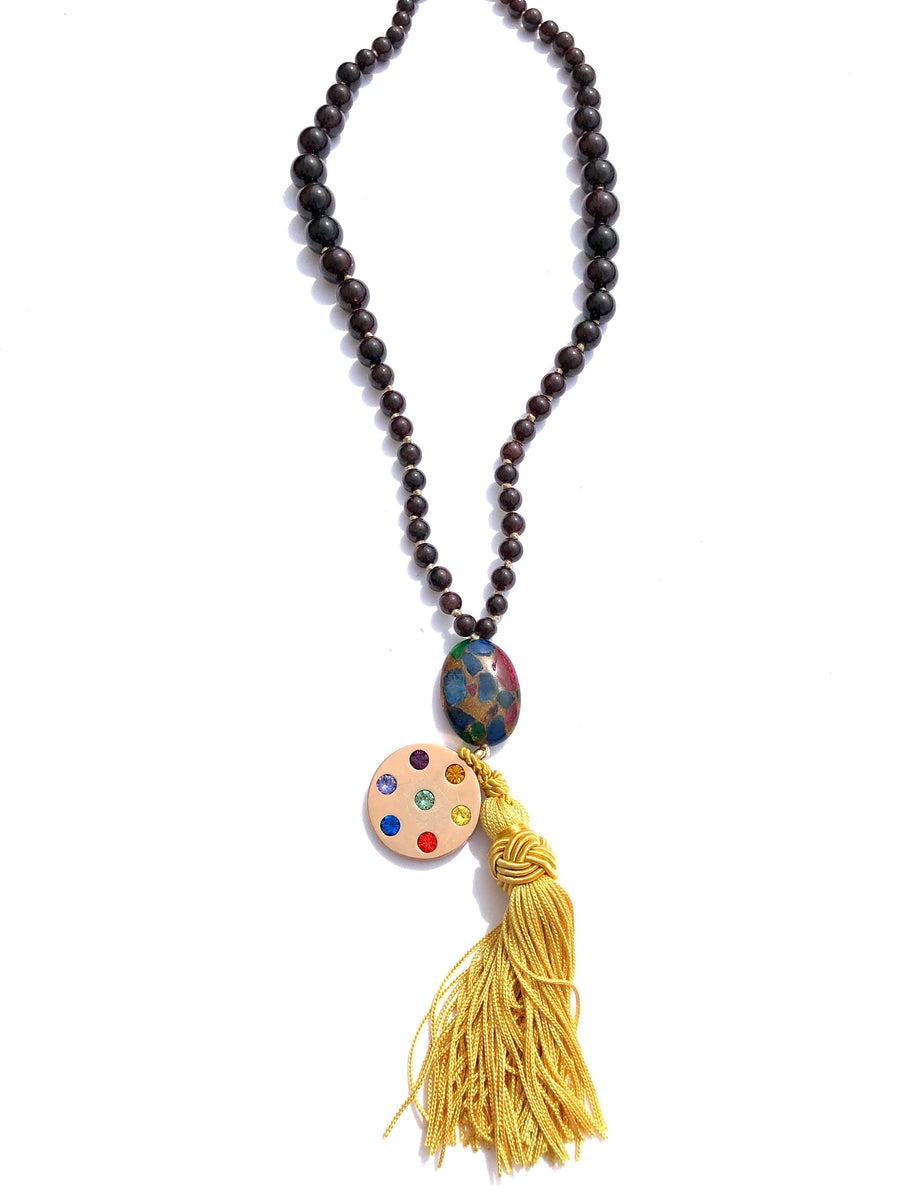 Metatron Garnet Beads Necklace