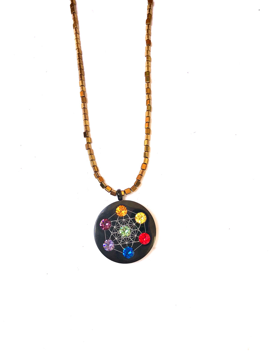 Large Beaded Metatron Necklace